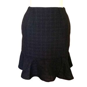 Love, Bonito Black Textured Ruffle Hem Skirt Women’s Size 2